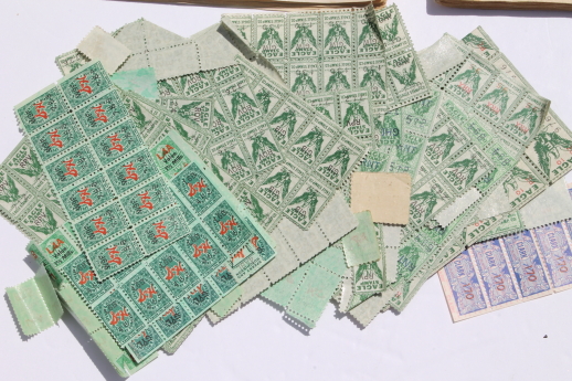 Vintage savings stamps lot, S&H Green Stamps, Top Value stamp books etc.