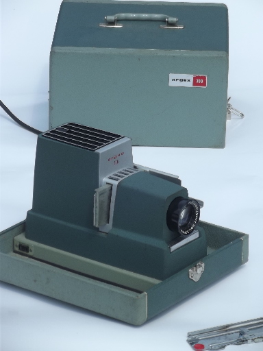 Vintage slide projector, retro Argus 300 35mm photo slide projector