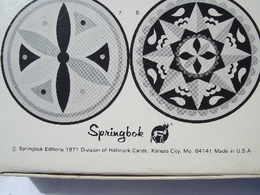 Vintage Springbok Okta-puzzle jigsaw, Pennsylvania Dutch hex signs