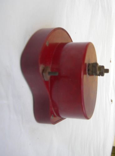 Vintage Stromberg industrial DC amps panel meter w/red bakelite case