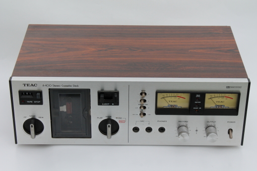 Vintage TEAC A400 stereo cassette deck, working unit tape cassettes player