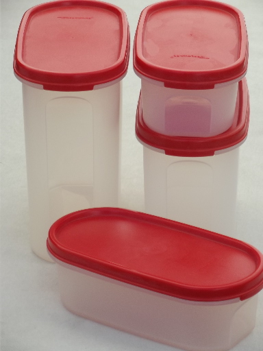 Vintage Tupperware canisters, never used retro Tupperware containers