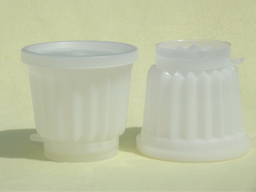 Vintage Tupperware jel-ettes, individual plastic jello molds set