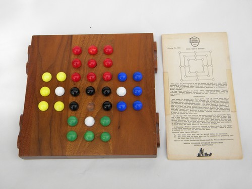 Vintage wood Nine Men's Morris medieval/renaissance strategy board game