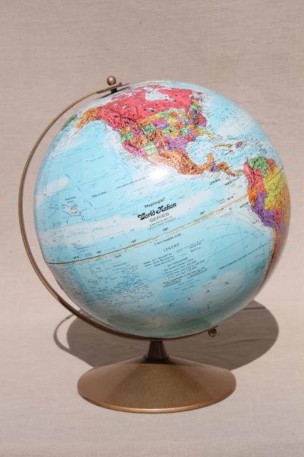vintage world globe w/ Soviet era map, Replogle World Nations 1960s or 70s?