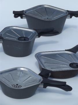 Wearever Air square cookware, vintage WearEver aluminum pots & pans lot
