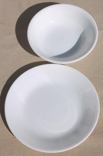 winter frost plain white Corelle glass bowls & bread plates set of 10