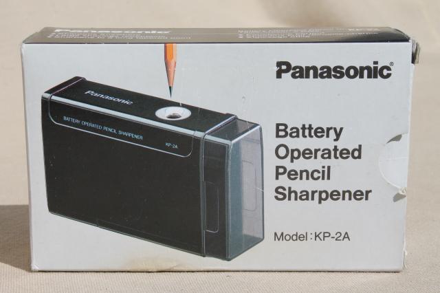 working Panasonic battery operated pencil sharpener KP-2A in vintage box