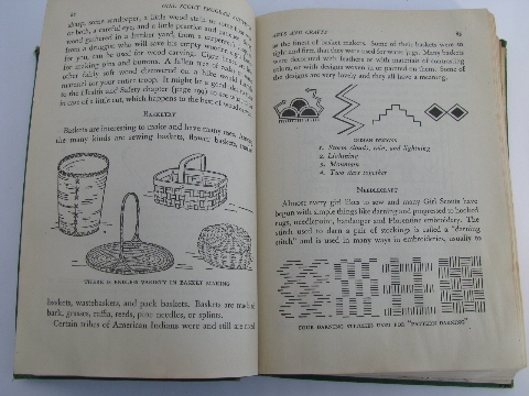 1940s vintage Girl Scout guide handbook, dated 1945