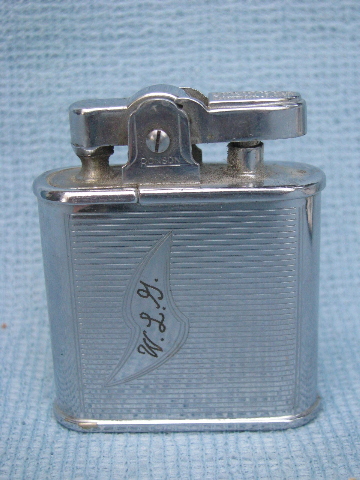 1940s vintage Ronson whirlwind lighter w/original case engraved WLG