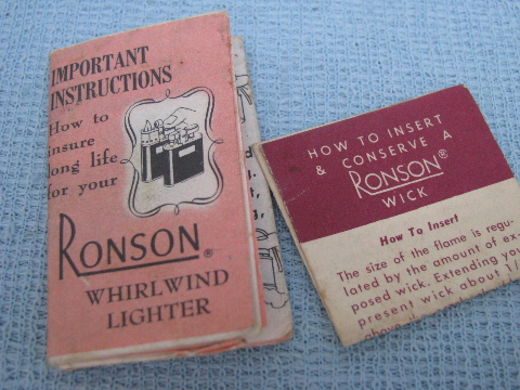 1940s vintage Ronson whirlwind lighter w/original case engraved WLG