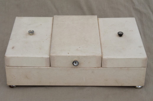1950s 60s vintage jewelry box lot, jewelry boxes & jewelry storage chests