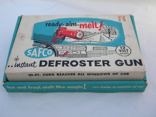 1950s hotrod vintage, Safco 12 volt windshield defroster heat gun