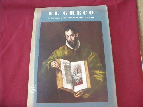 1950s vintage El Greco art print portfolio color plates for framing