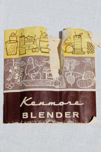 1950s vintage Kenmore two-speed blender, retro kitchen blender or bar mixer