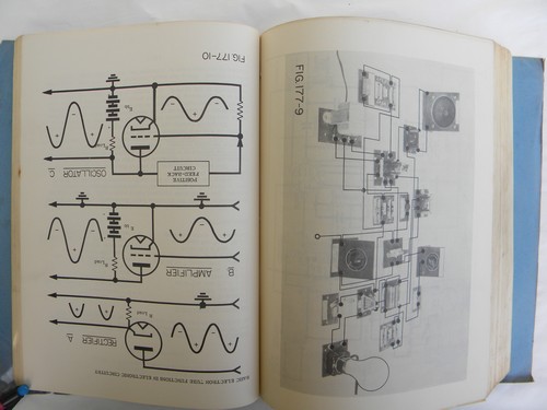 1956 vintage technical engineering book, vacuum tube circuits,schematics
