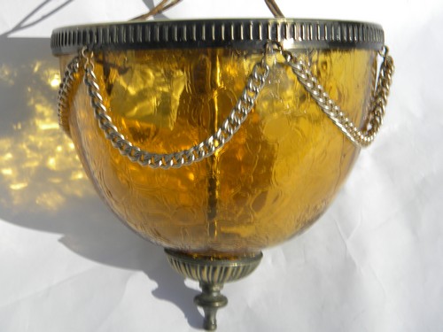 1960s ceiling light fixtures with amber glass globes vintage lighting
