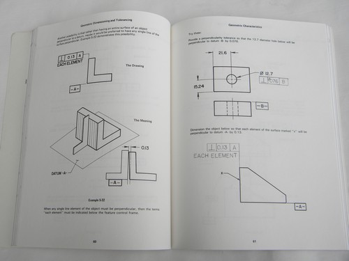 1980s engineer/draftsmen workbook geometric dimensioning/tolerancing