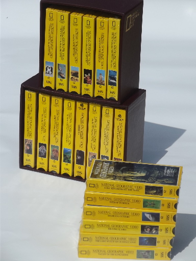 20 VHS tapes, National Geographic video tapes lot, many still sealed
