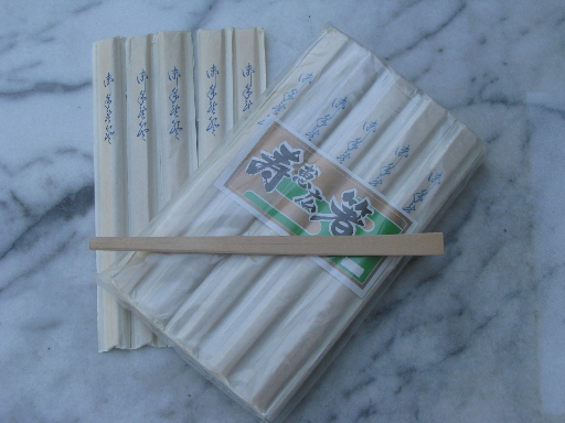 30 individually wrapped sets of chopsticks, disposable wood chop sticks