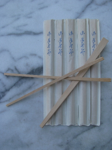 30 individually wrapped sets of chopsticks, disposable wood chop sticks