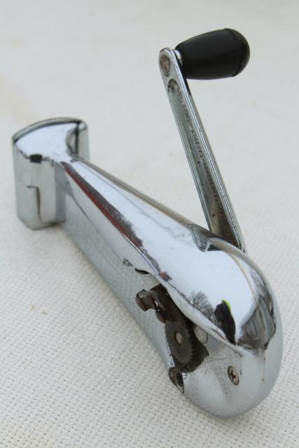 mid-century vintage Swing A Way kitchen can opener w/ wall mount