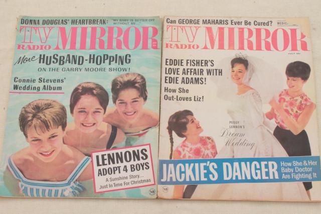 50s 60s vintage TV Radio Mirror celebrity tabloid magazine back issues lot