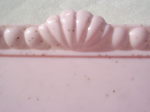 50s vintage pink plastic vanity table perfume tray in original box