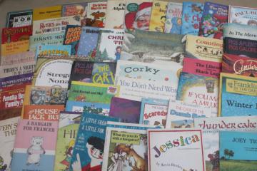 60+ children's picture book soft covers, kids paperbacks, early reader books lot