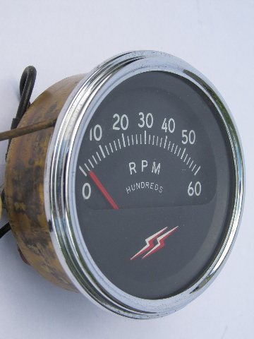 6000 RPM tachometer gauge for marine 6 cycle outboard boat motor