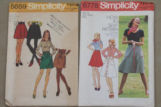 60s 70s retro vintage sewing patterns, fashions for juniors, junior miss teen girl 30 34 bust
