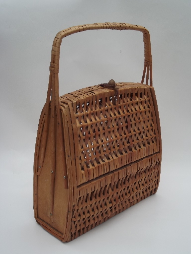 KORET pink wicker basket purse – Vintage Carwen