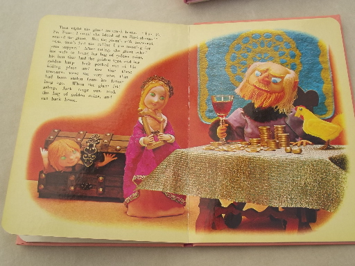 60s 70s vintage Froebel Kan 3-D fairy tale books, puppet hologram pictures