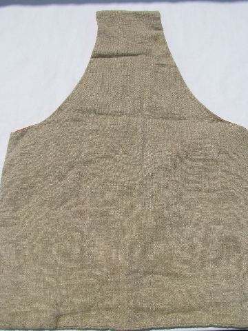 60s hippie vintage tote bag purse, crewel wool embroidery on flax linen