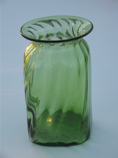 Glass Jar,Vintage Glass Vase Hand Blown Glass