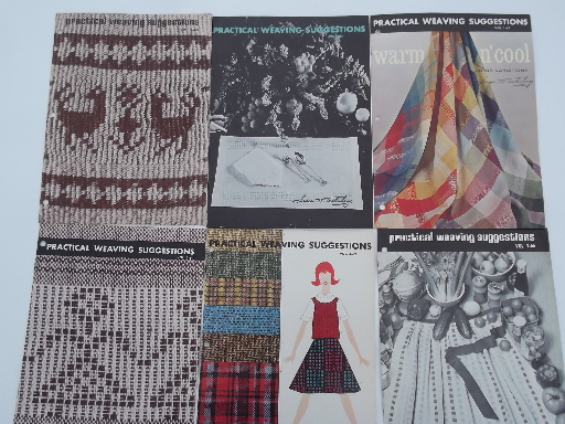 60s vintage hand weaving  magazines lot, Lily  Practical Weaving Suggestions