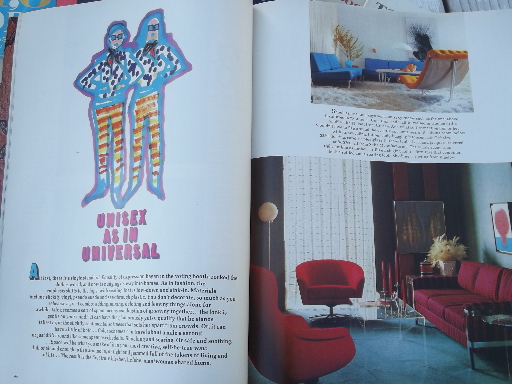 60s vintage home decor magazines lot, retro mod furniture & decorating