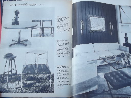 60s vintage home decor magazines lot, retro mod furniture & decorating
