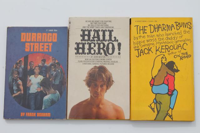 60s vintage paperbacks, hippie beatnik counter-culture radical delinquent youth