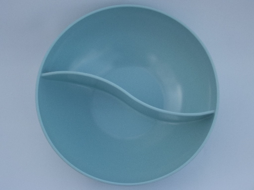 60s vintage turquoise melmac bowl, retro Table to Terrace kitchen ware