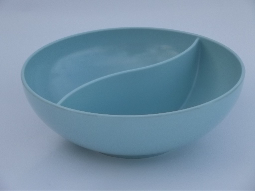 60s vintage turquoise melmac bowl, retro Table to Terrace kitchen ware