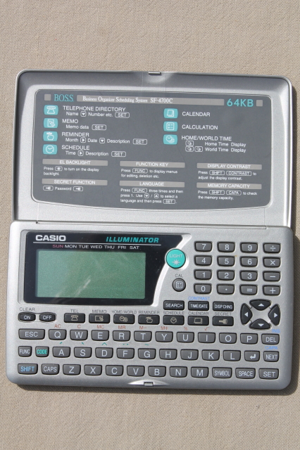 64 KB handheld computer vintage Casio BOSS SF4700C Business Organizer Scheduling System