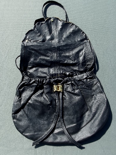 70s 80s vintage Brazilian leather pouch purse shoulder bag w/ gemstones