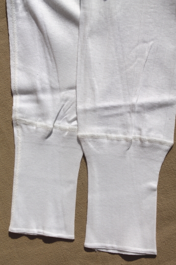 70s 80s vintage Jockey ribbed knit cotton longs, winter long underwear in original pkgs