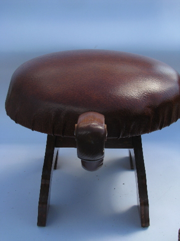 70s hippie vintage wood turtle footstool, retro stool or cute end table
