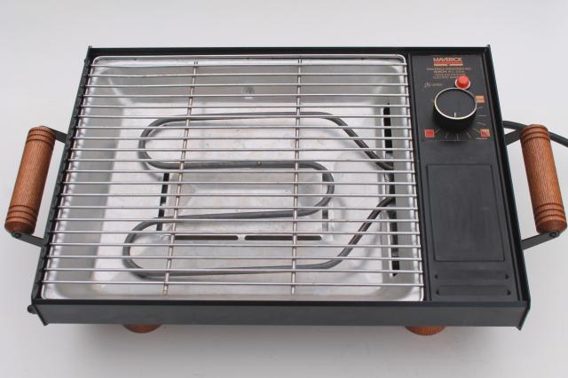 70s mod vintage indoor electric grill for patio barbecue or kitchen, Maverick MI-1505