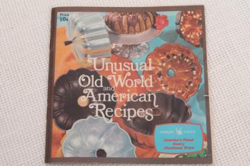 70s vintage NordicWare cookbook, ethnic & holiday recipes for bundt pan & specialty pans