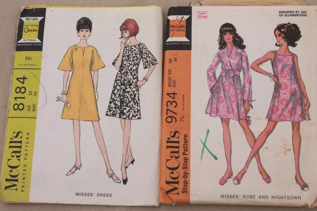 70s vintage sewing patterns, retro dresses, caftans, skimpy sun outfit hippie festival style!
