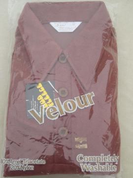 70s vintage XL winter work shirt, cloud fleece velour shirt in pkg.
