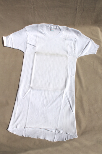 70s-80s vintage Jockey ribbed knit cotton short sleeve under shirt t-shirts in original pkgs